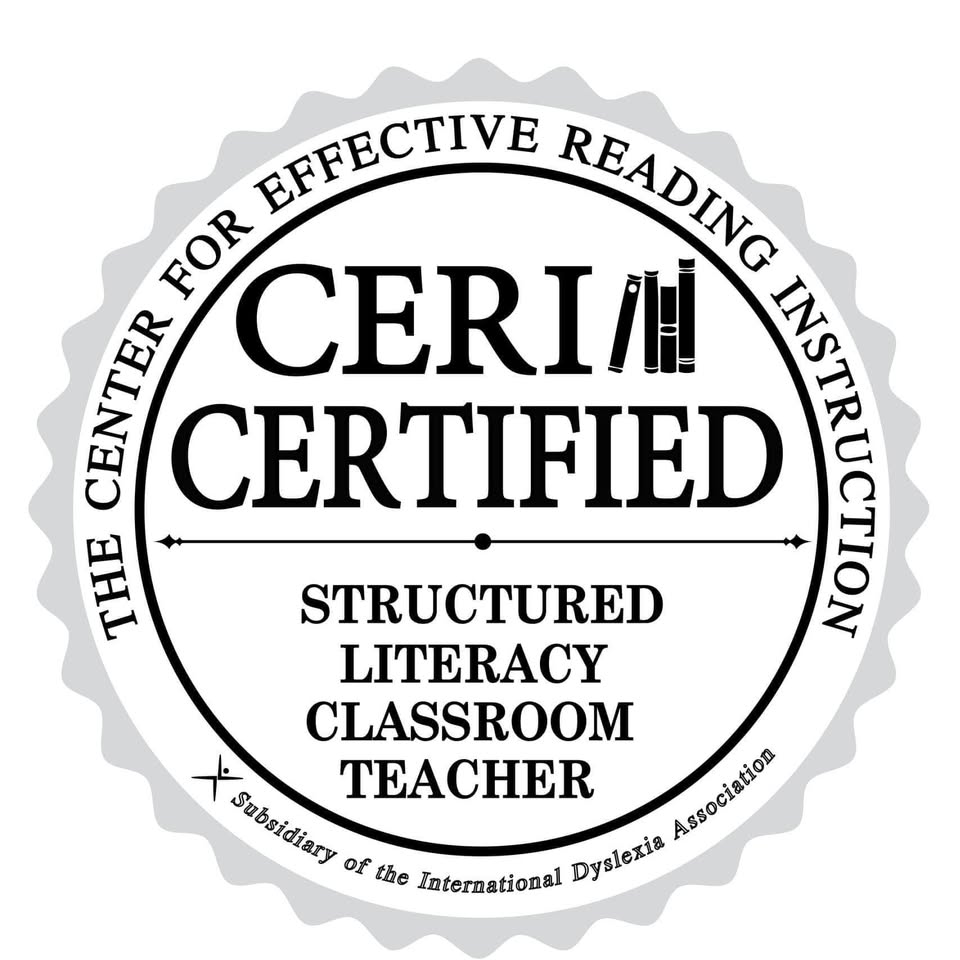 CERI Certified Structured Literacy Classroom Teacher